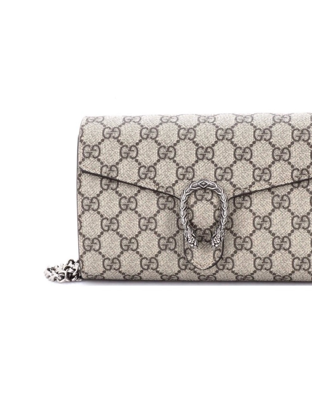 Gucci Beige GG Supreme mini Dionysus Chain Crossbody